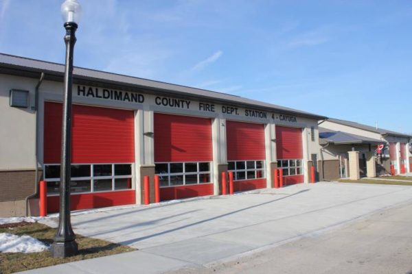 Cayuga Fire Station #4 - an image of the garage doors