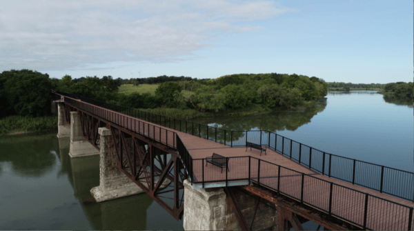 An aerial view of the Cayuga Grand Vista trail.