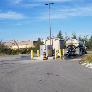 Truck at water depot