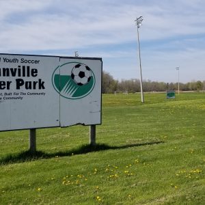 Entrance sign at Dunnville Soccer Park