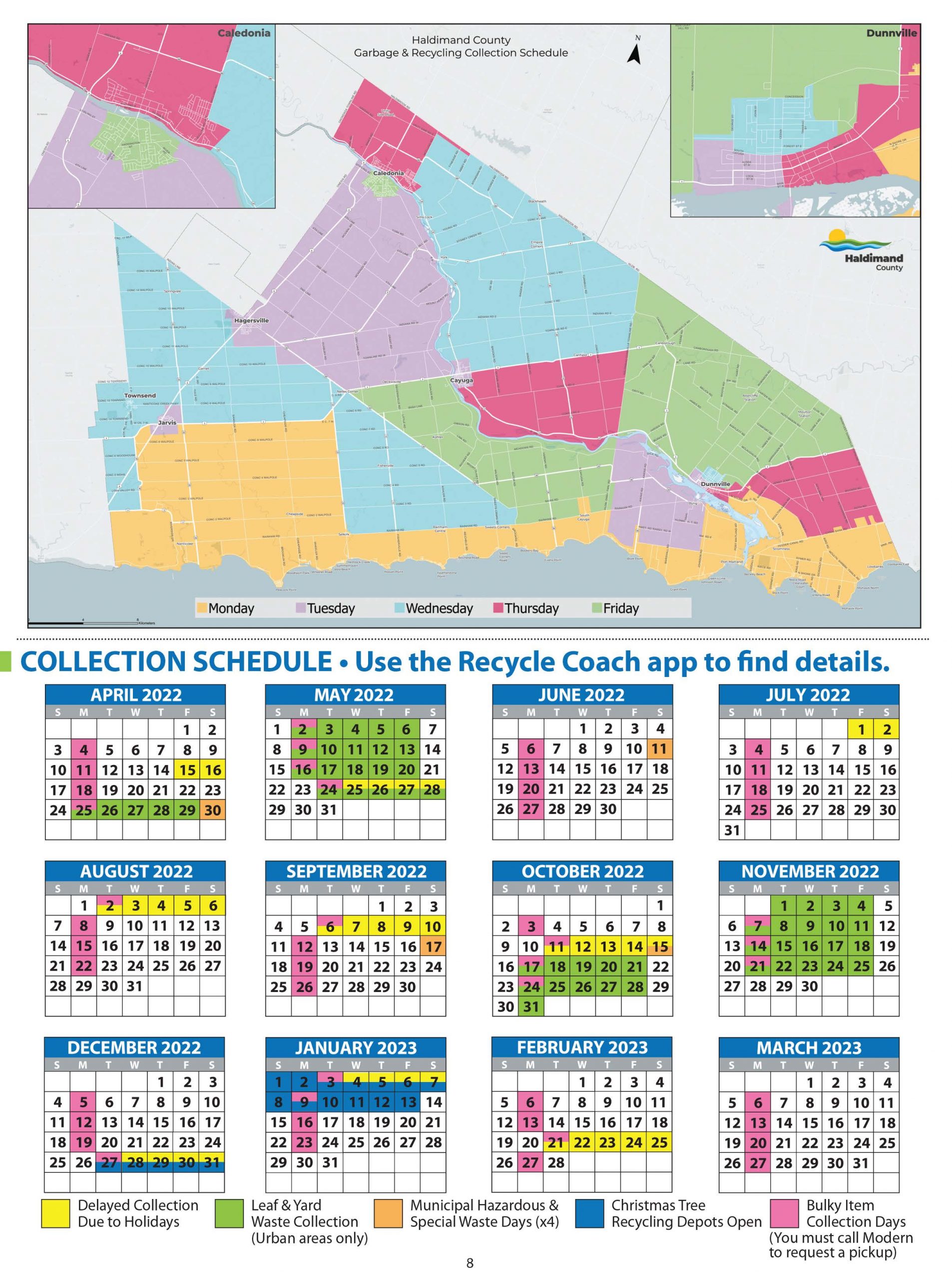 Garbage & Recycling Collection Map-Schedule 2022
